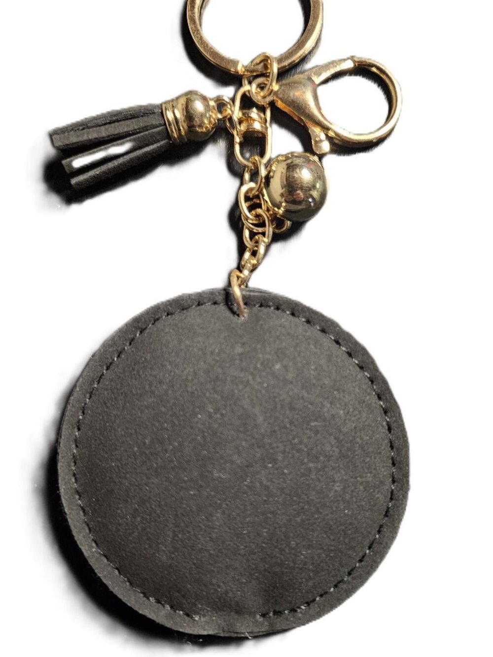 Designer-Inspired Black and Gold Crystal Keychain Tassel - Picture 3 of 3